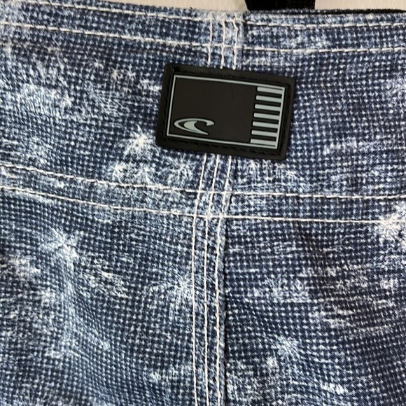 O'Neill Cargo Shorts Men's Size‎ 32 Red White Blue Lace Up Patriotic Inseam 10" - Picture 9 of 13